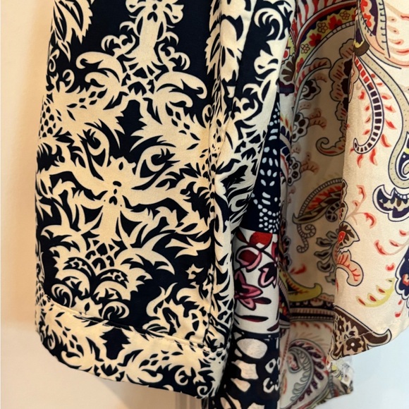 🧡💙 MISSLOOK Asymmetrical Long Sleeve Blouse – Bold Patchwork Vibe & Contemp. - Picture 4 of 8